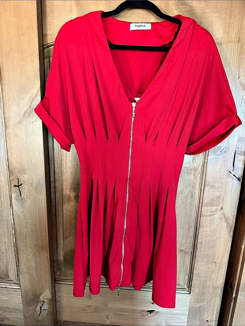 Popilush Zip Front Mini Dress Like New